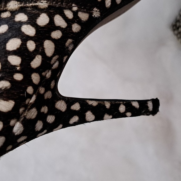 Rosegold Leopard Fur Print Ankle Boots Shoes - Picture 9 of 11